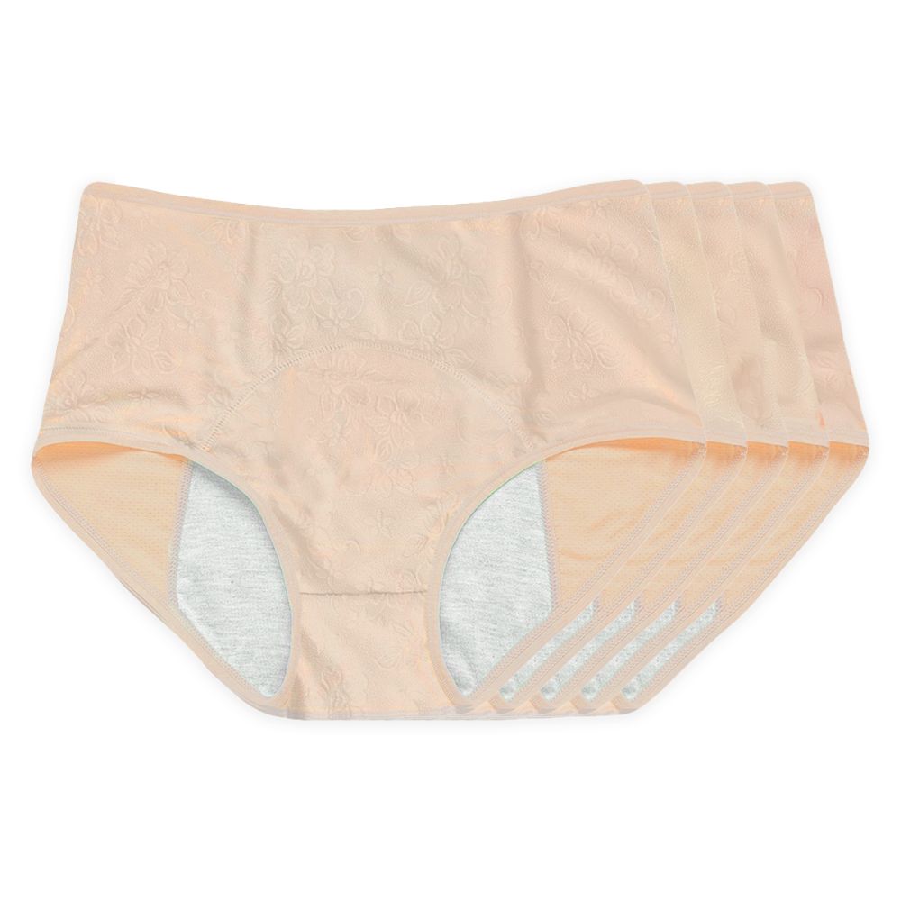 Floral Leakproof Underwear (Beige 10-Pack)